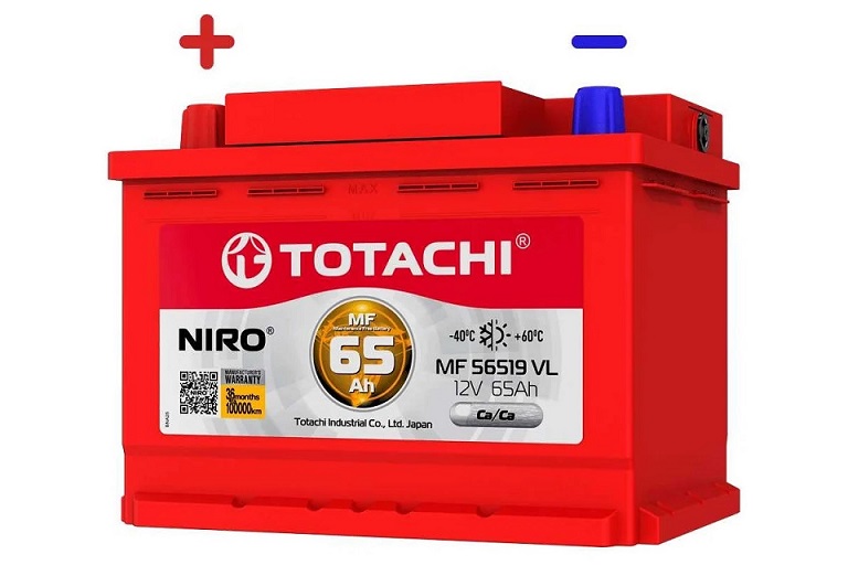 Аккумулятор 6СТ- 65А/ч TOTACHI NIRO MF п/п Аккумулятор 6СТ- 65А/ч TOTACHI NIRO MF п/п