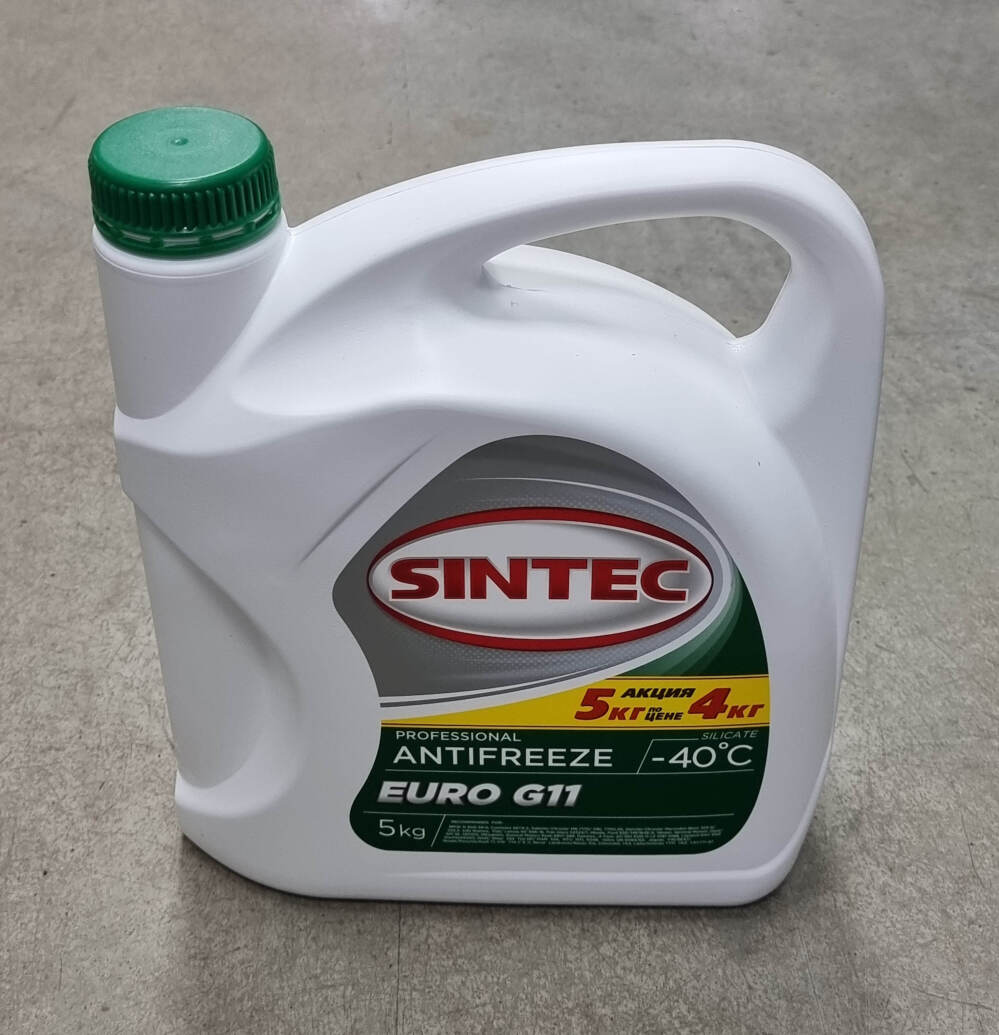 Антифриз 5кг зеленый G-11 SINTEC EURO Антифриз 5кг зеленый G-11 SINTEC EURO