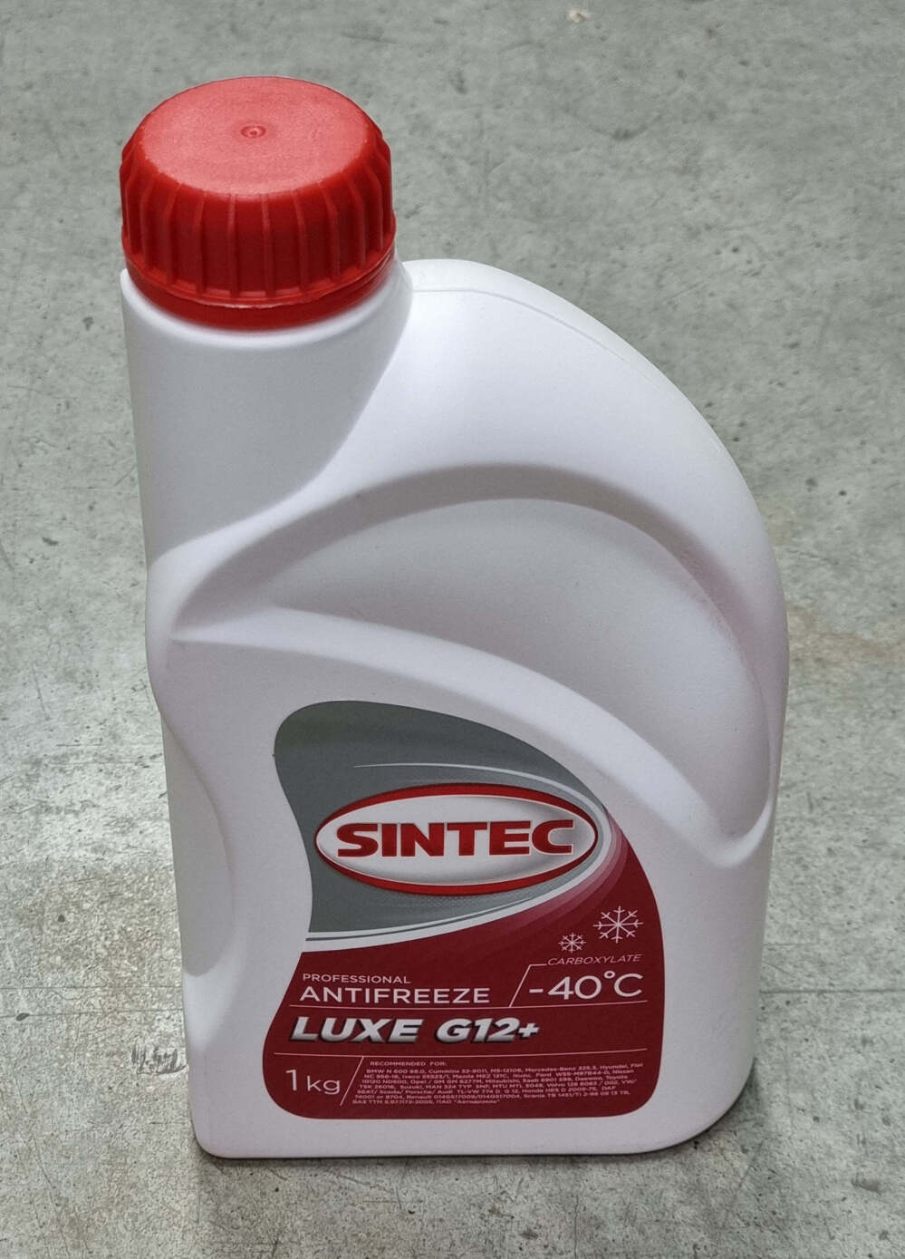 Антифриз 1кг красный G-12 SINTEC LUX Антифриз 1кг красный G-12 SINTEC LUX