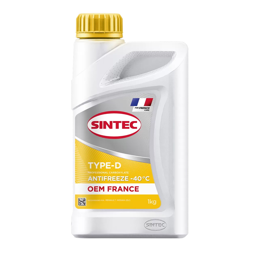 Антифриз 1кг желтый SINTEC OEM France Type-D-40 Антифриз 1кг желтый SINTEC OEM France Type-D-40