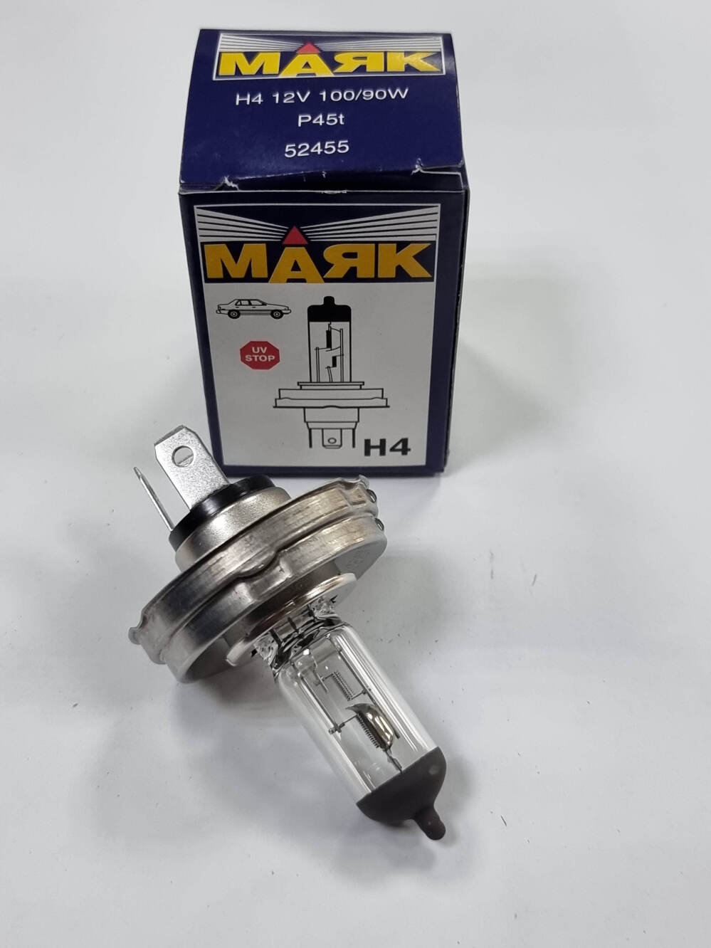 Автолампа 12 v Н4 100/90 МАЯК Р45 ( 52455 ) Автолампа 12 v Н4 100/90 МАЯК Р45 ( 52455 )