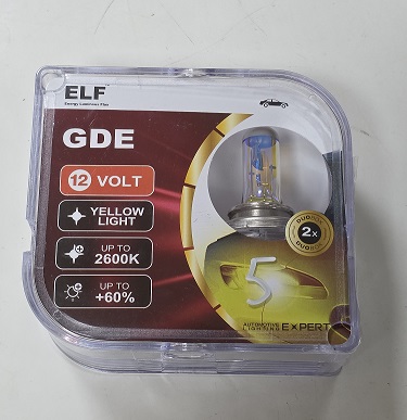 ��������� 12 v �4 60/55w ELF P43t �������� +60% YELLOW LIGHT 8411GDE SET ������ ���� 