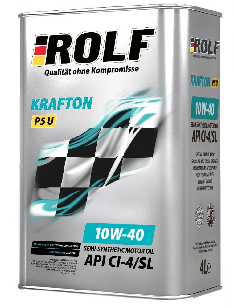 Масло ROLF KRAFTON P5U 10W40 4л. п/синт Масло ROLF KRAFTON P5U 10W40 4л. п/синт