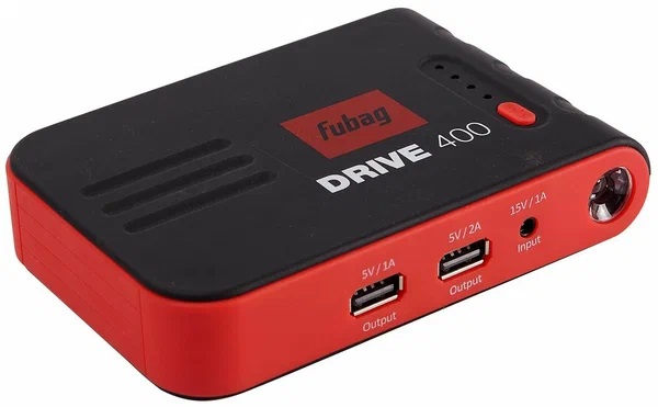 Пусковое устройство Fubag Drive 400 (ток пуска 400А,ёмкость акк.10000мА/ч) Пусковое устройство Fubag Drive 400 (ток пуска 400А,ёмкость акк.10000мА/ч)